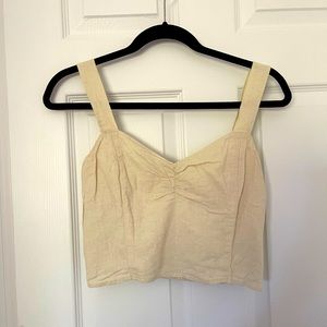 Abercrombie cream linen tank